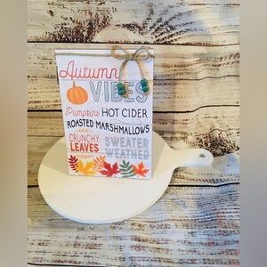 🌸 r for $29 Fall words kickstand decor sign 10 “
